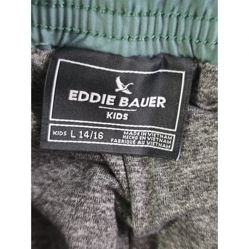 Eddie Bauer Kids Youth Lined Tech Jogger Sage Green L 14/16 Stretch Pants